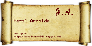 Herzl Arnolda névjegykártya